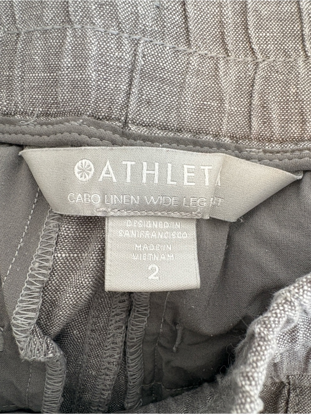Athleta Cabo Linen Wide Leg Pant , sz : 2 - Picture 7 of 8